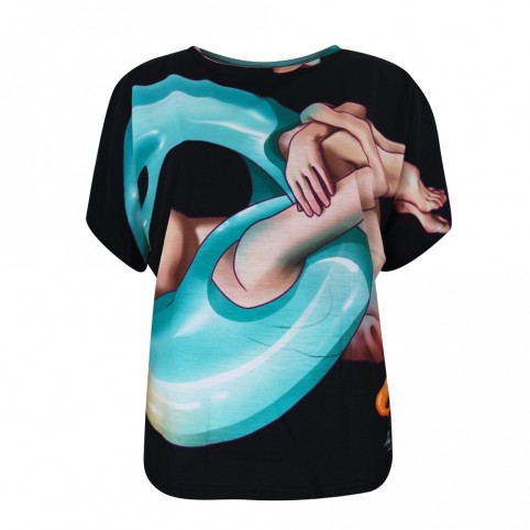 Dreaming Girl - Blk - Woman T-Shirt