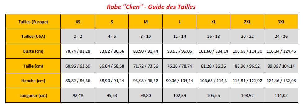 N7 - Cken Dresses - Sizing Chart (FR)