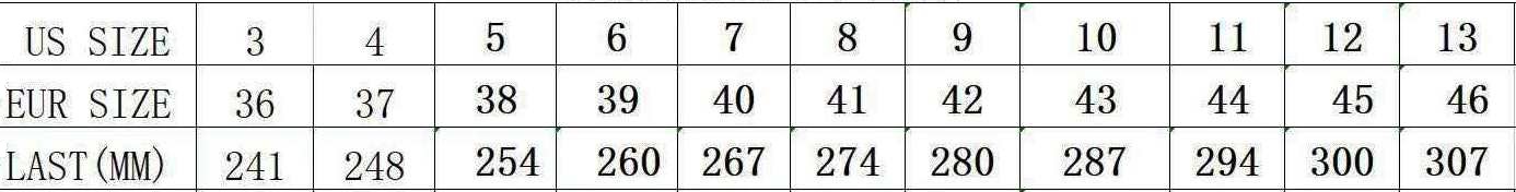 US / EUR Sizing Chart